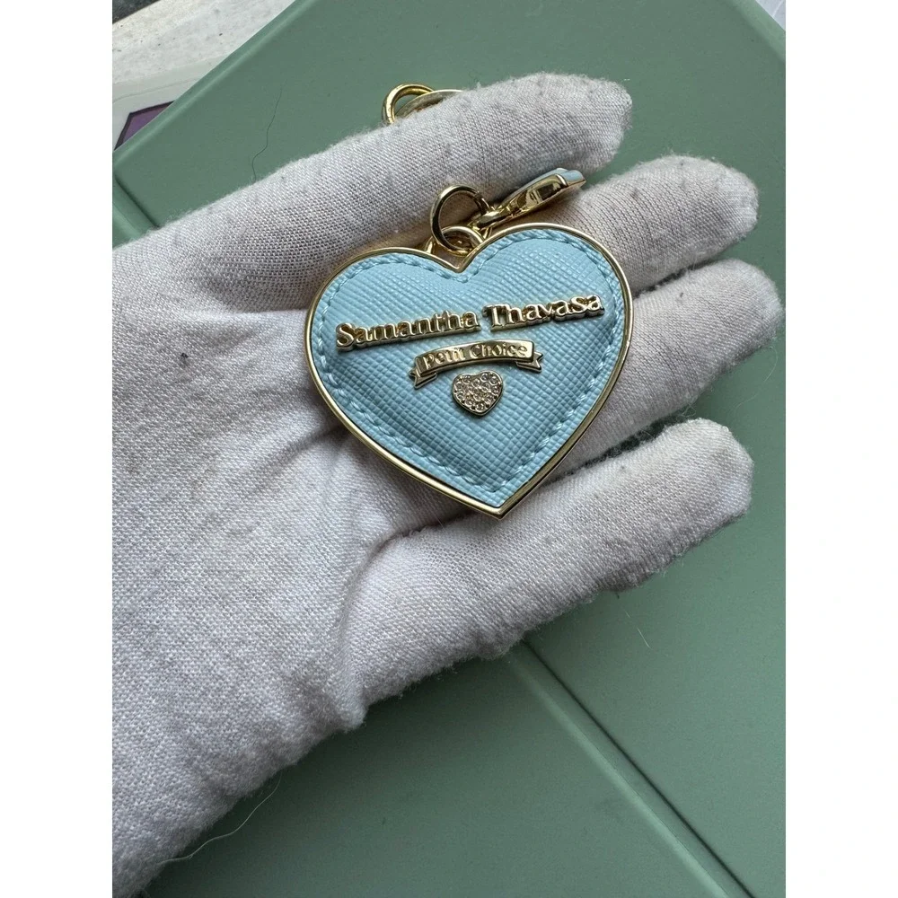Samantha Thavasa Petit‎ Choice Light Blue Heart Charm Keychain Bag Accessory